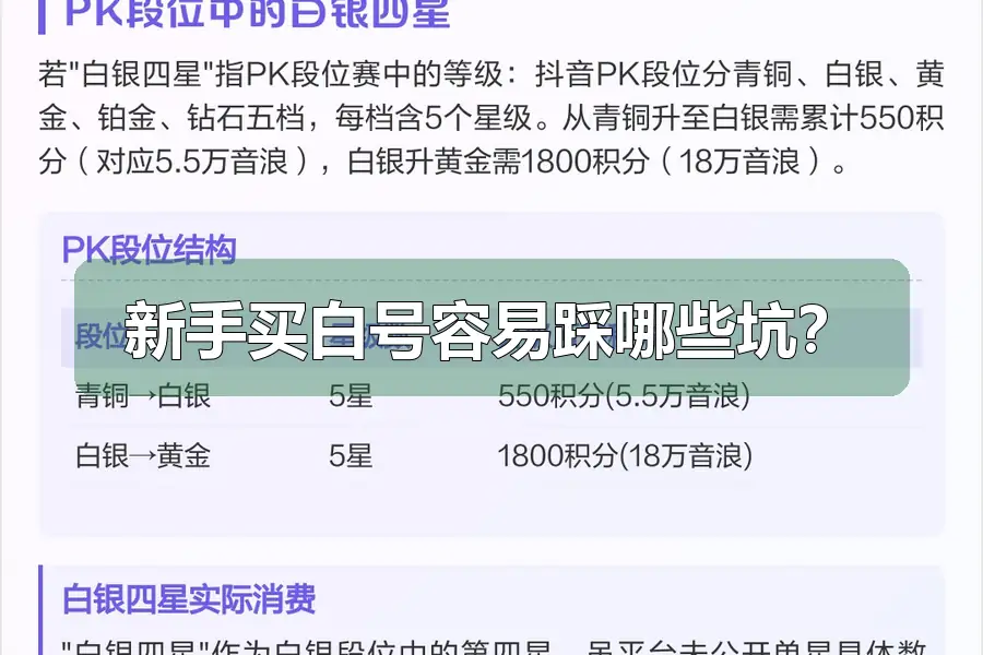 新手买白号容易踩哪些坑?